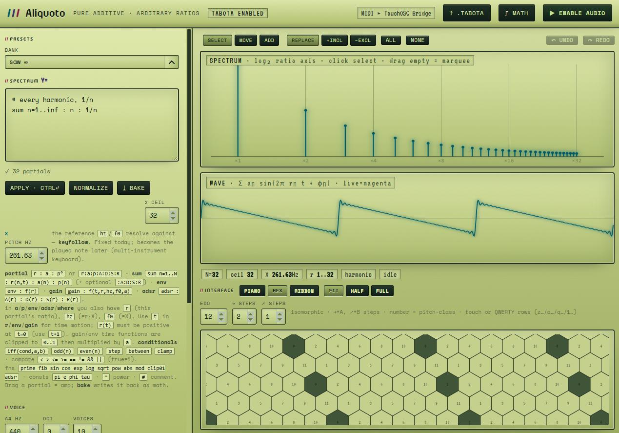 aliquoto screenshot