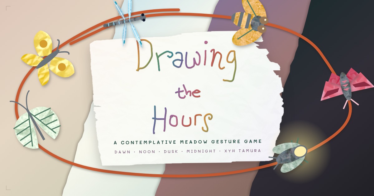 Drawing the Hours meadow gesture field across four quiet hours